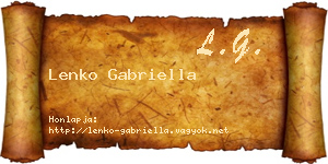 Lenko Gabriella névjegykártya